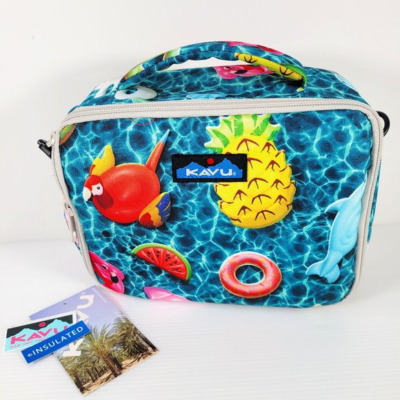 KAVU Bite Box Crossbody Cooler Bag - Borsa Termica A Tracolla, 5 Litri, Stampe Uniche, Interno Isolato, Tracolla Regolabile, Per Picnic E Avventure Outdoor